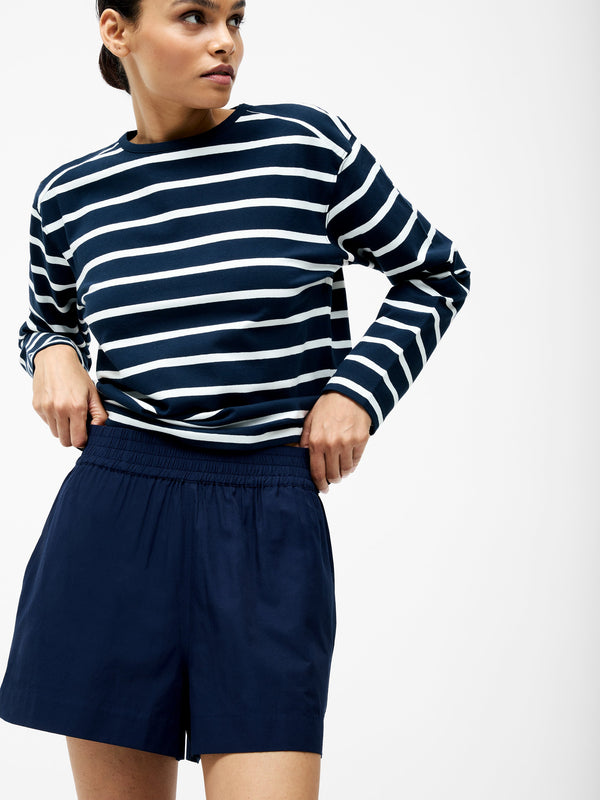 fcuk Gathered Waist Shorts Midnight Blue