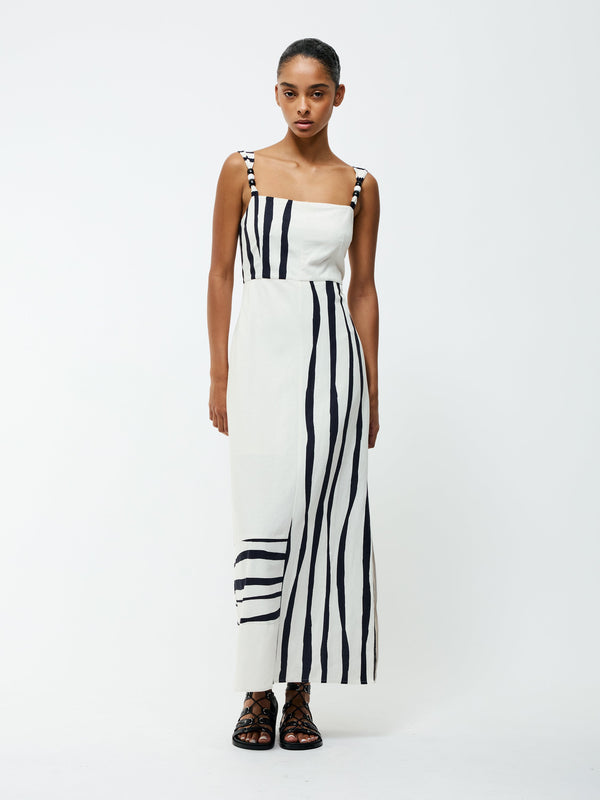 fcuk Genevieve Ariette Dress White/Black
