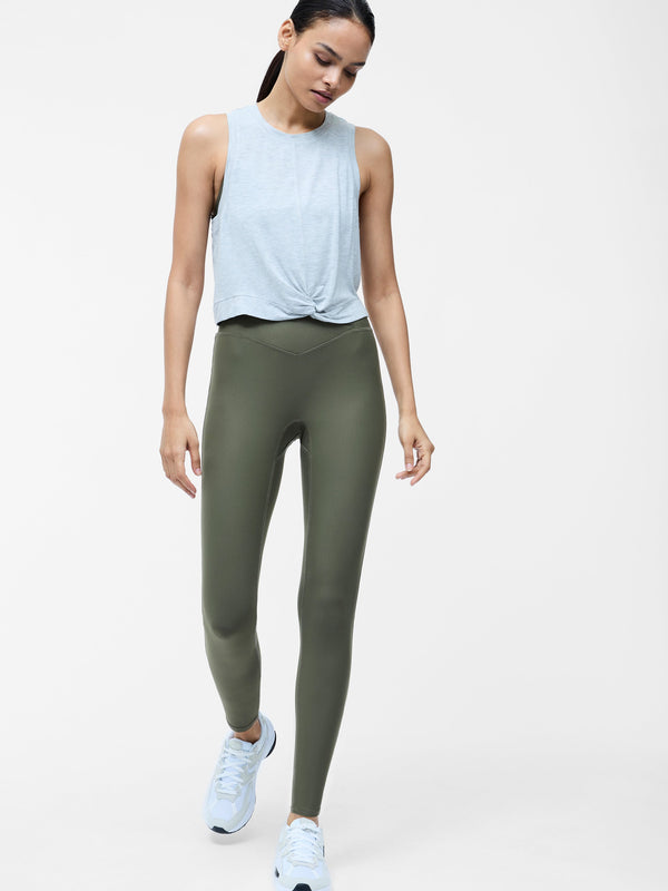 Fcuk Grey Jersey Knot Vest Top Grey