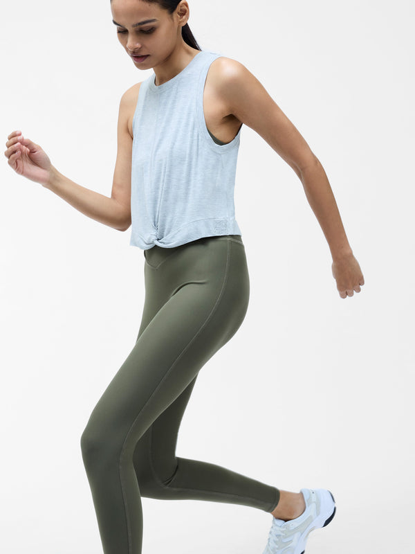 fcuk Grey Jersey Knot Vest Top Grey