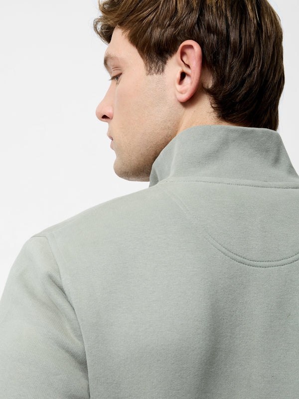 Fcuk Half Zip Sweatshirt Sage Green