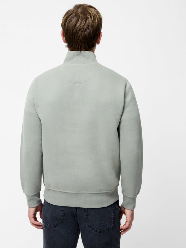 Fcuk Half Zip Sweatshirt Sage Green