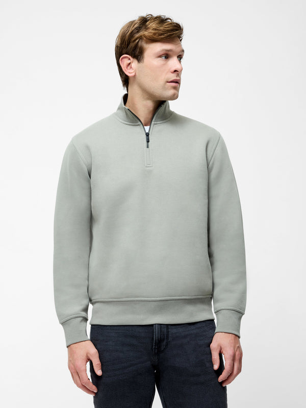 fcuk Half Zip Sweatshirt Sage Green