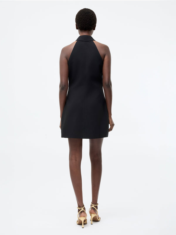 Fcuk Halterneck Blazer Mini Dress Black