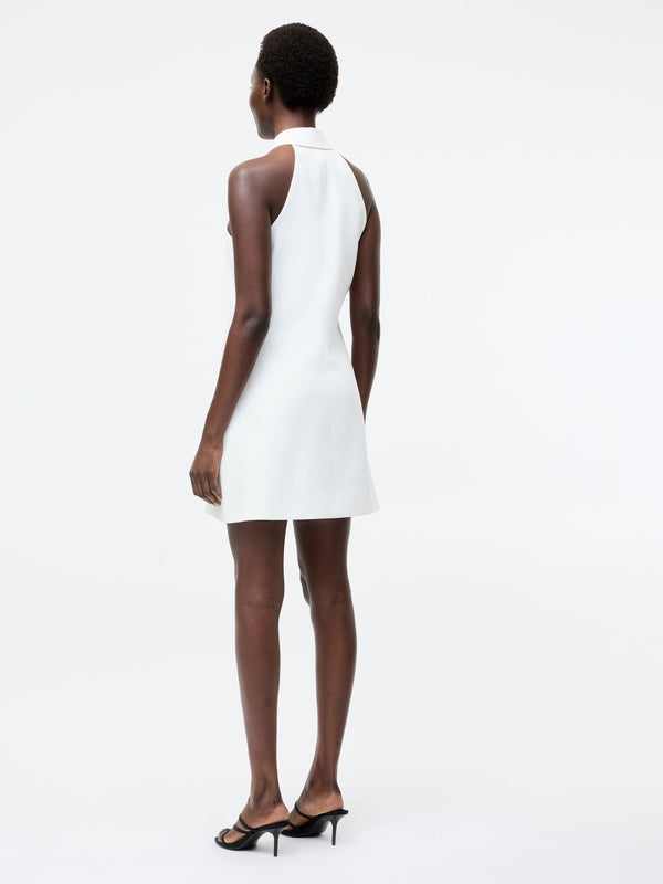 Fcuk Halterneck Blazer Mini Dress Summer White