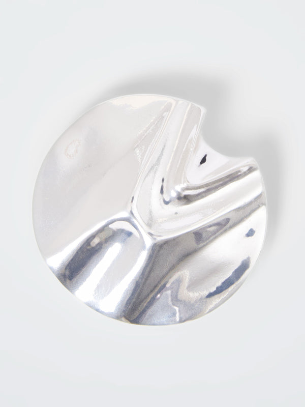 fcuk Hammered Circular Brooch Silver