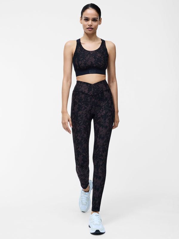 Fcuk High Impact Printed Sports Bra Black Multi