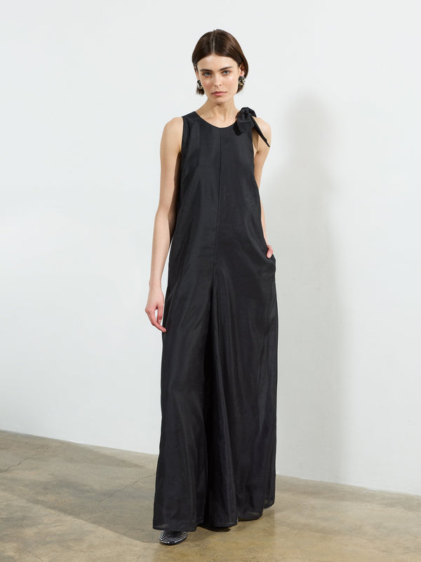 fcuk Holland Shoulder Tie Jumpsuit Black