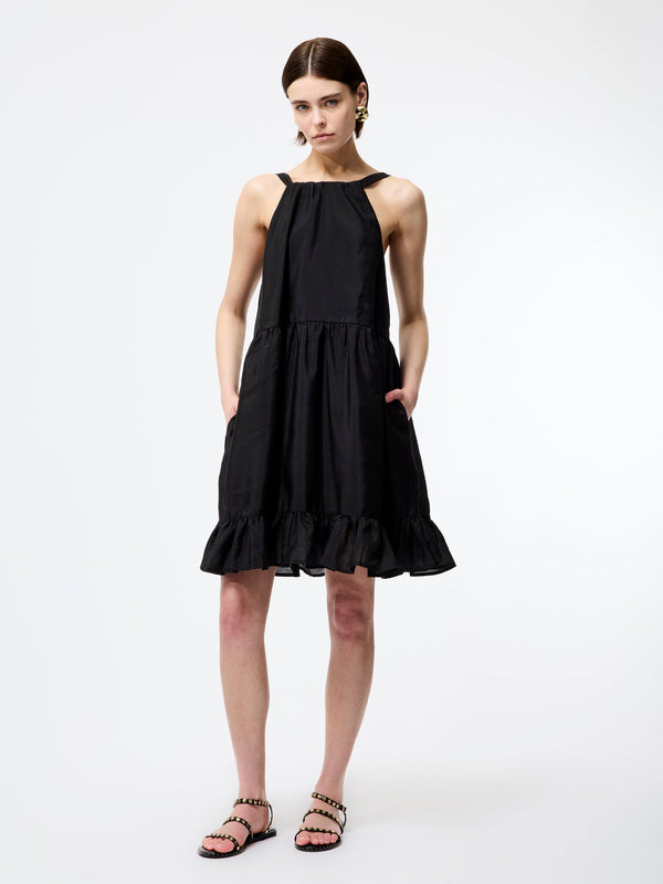 Fcuk Holland Tiered Dress Black