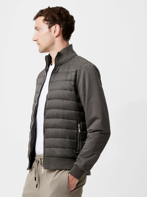 Fcuk Hybrid Bomber Jacket Hunter Green