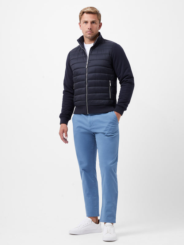 Fcuk Hybrid Bomber Jacket Navy