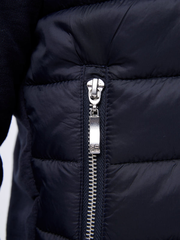 Fcuk Hybrid Bomber Jacket Navy