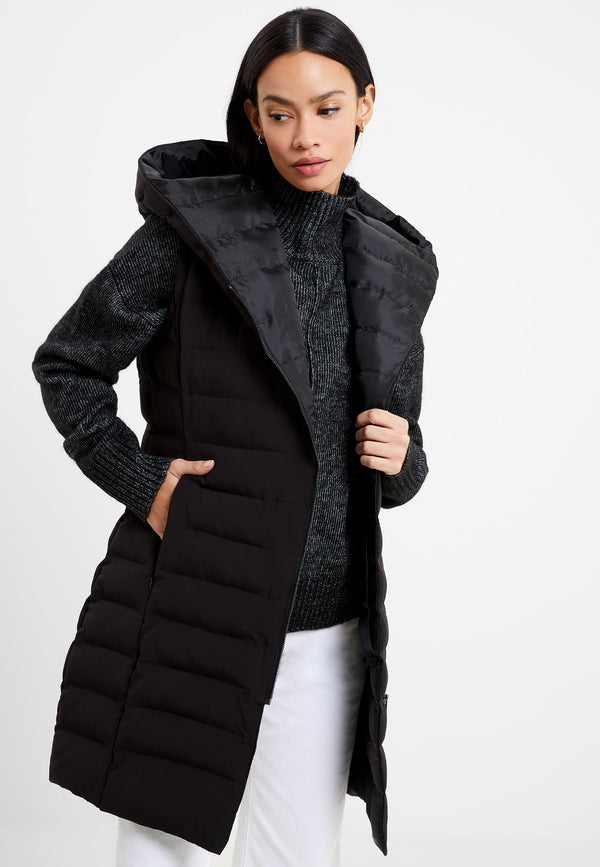 fcuk Iolini Puffer Midi Gilet Black/Black