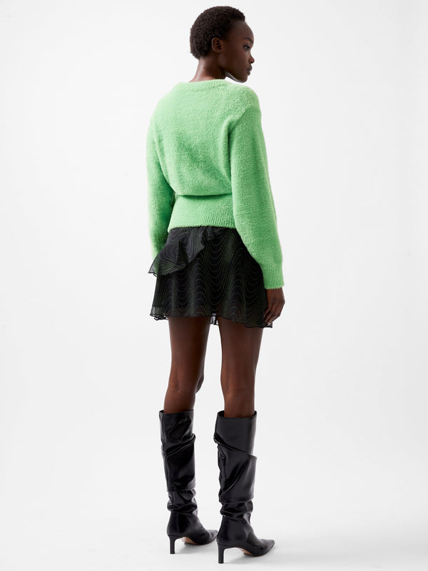 Fcuk Jacelin Fluffy Crew Neck Jumper Vivid Green