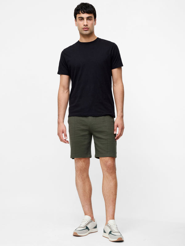 fcuk Jacquard Waffle Shorts Khaki