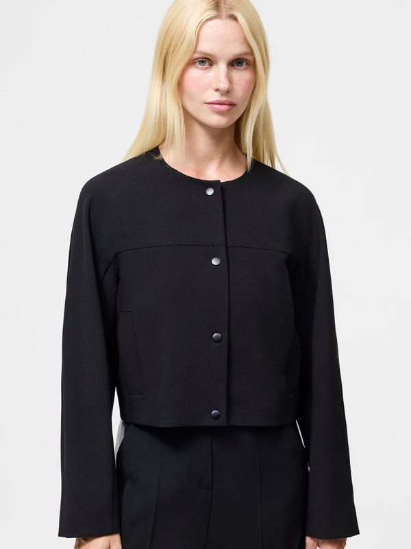 Fcuk Jaiden Tailored Cropped Jacket Black