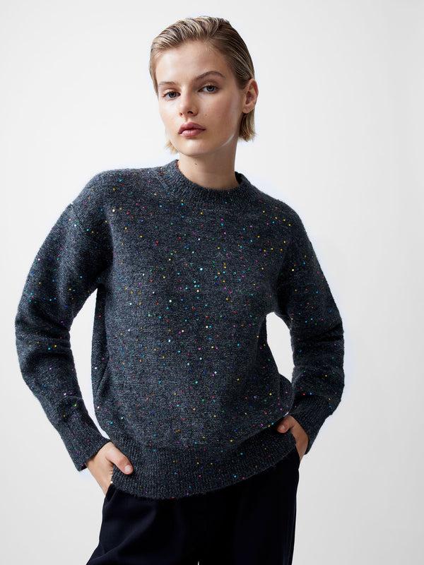 fcuk Janet Sequins Soft Jumper Grey