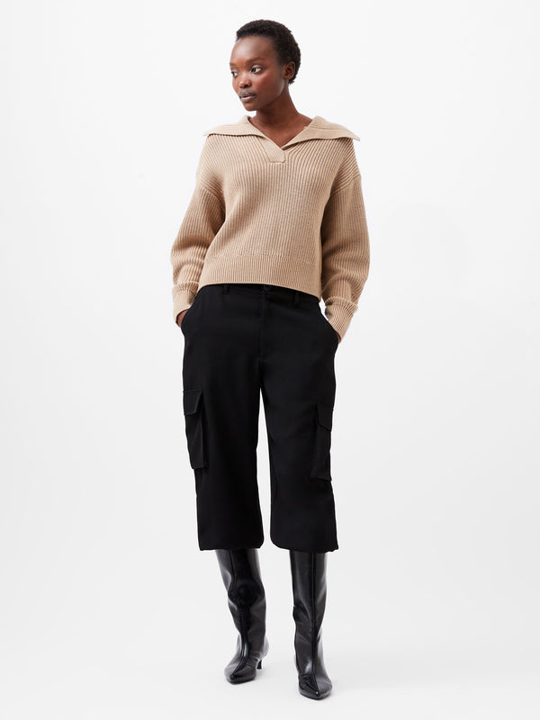 Fcuk Joss Collared Jumper Camel