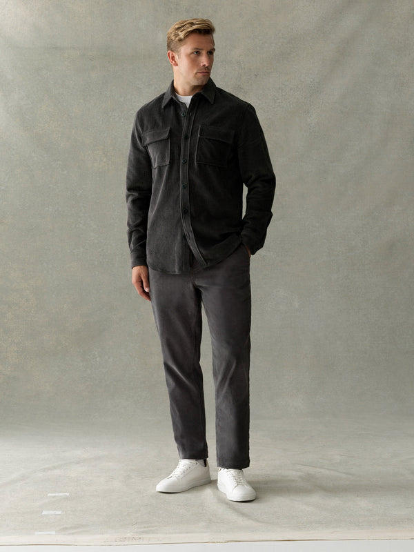 fcuk Jumbo Cord Shirt Dark Grey