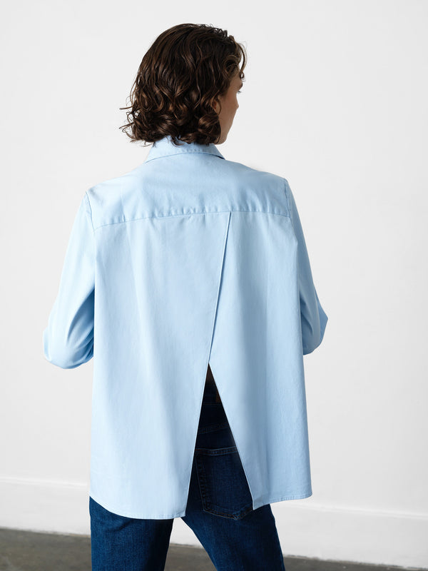 fcuk Kesha Back Slit Shirt Arctic Blue