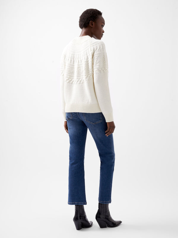 Fcuk Kessey High Neck Jumper Porcelain Cream