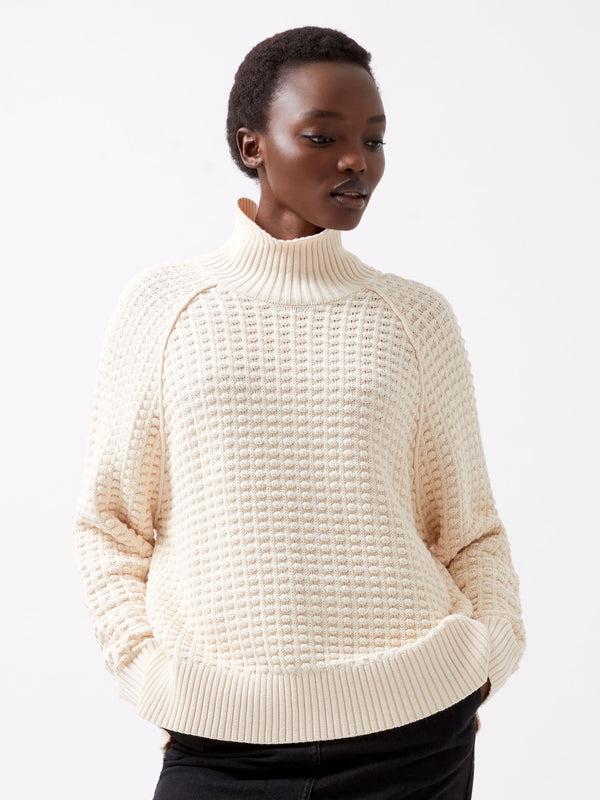 Fcuk Keya Popcorn Knit Mozart Jumper Cream