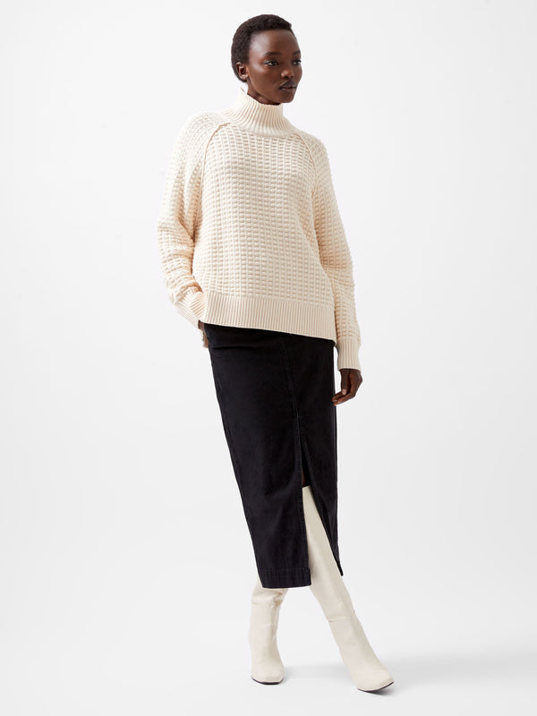 Fcuk Keya Popcorn Knit Mozart Jumper Cream