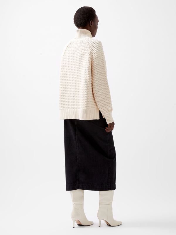 Fcuk Keya Popcorn Knit Mozart Jumper Cream