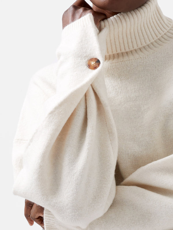 fcuk Kezia Recycled Roll Neck Jumper Classic Cream