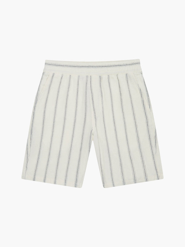 Fcuk Knitted Stripe Shorts Ecru/Navy