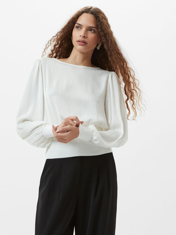 fcuk Krista Nevis Slash Neck Top Summer White