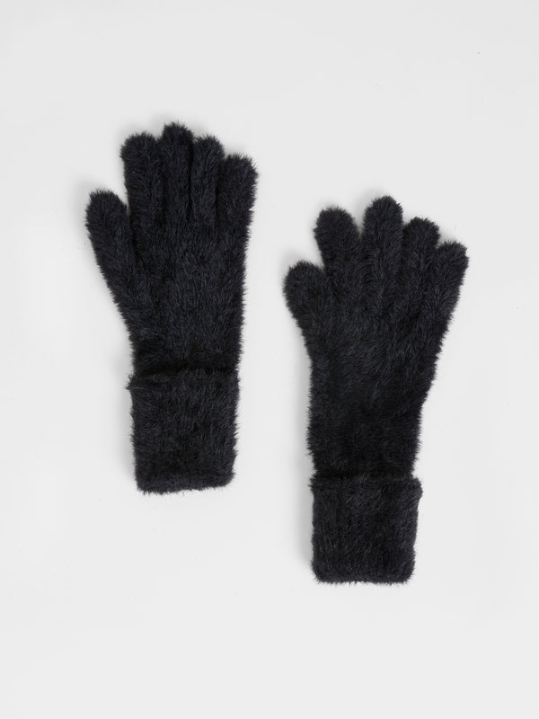 fcuk Laire Fluffy Gloves Blackout