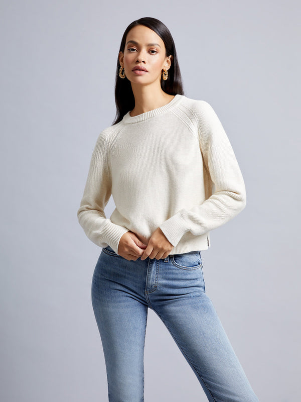 fcuk Lilly Mozart Crew Neck Jumper Oatmeal Mel