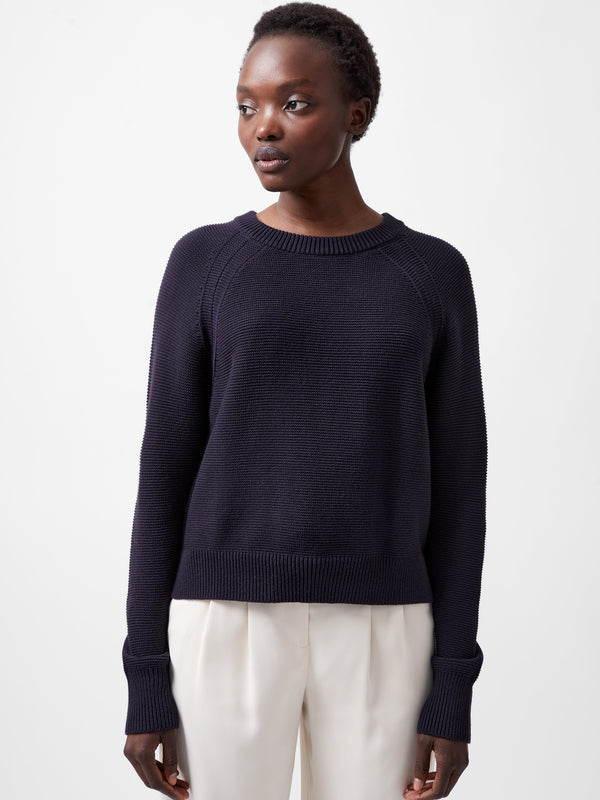 Fcuk Lilly Mozart Crew Neck Jumper Utility Blue