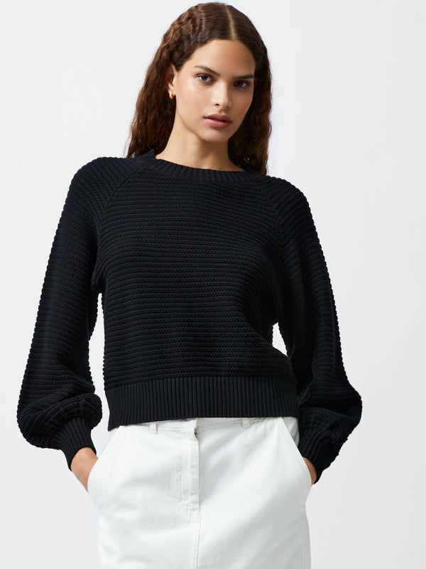 fcuk Lily Mozart Bishop Sleeve Jumper Black