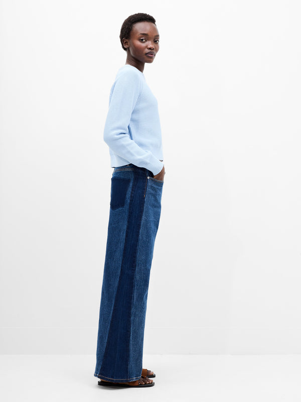 Fcuk Lily Mozart Crew Neck Jumper Arctic Blue