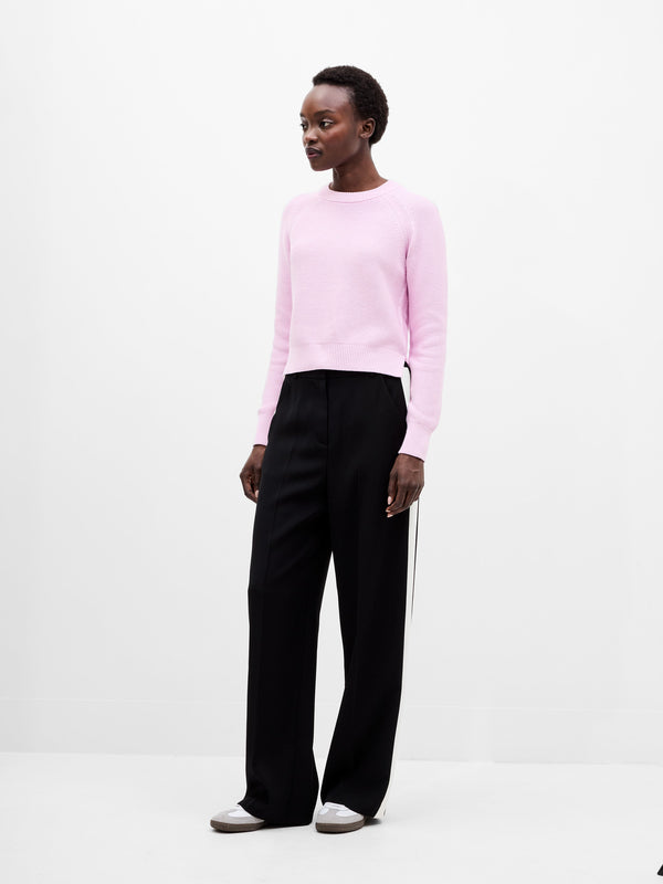 Fcuk Lily Mozart Crew Neck Jumper Violet Pink