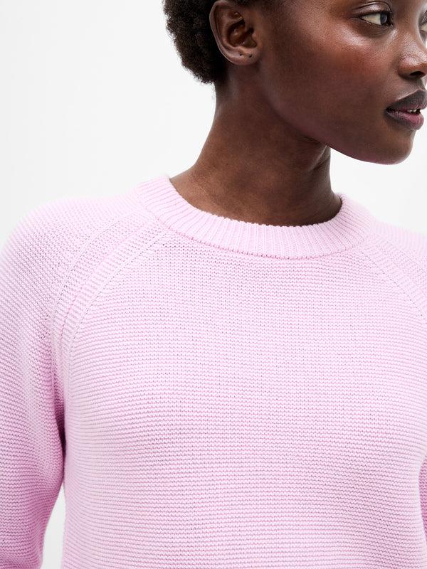 Fcuk Lily Mozart Crew Neck Jumper Violet Pink