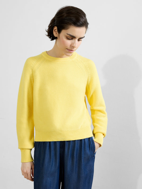 Fcuk Lily Mozart Long Sleeve Jumper Butter Yellow