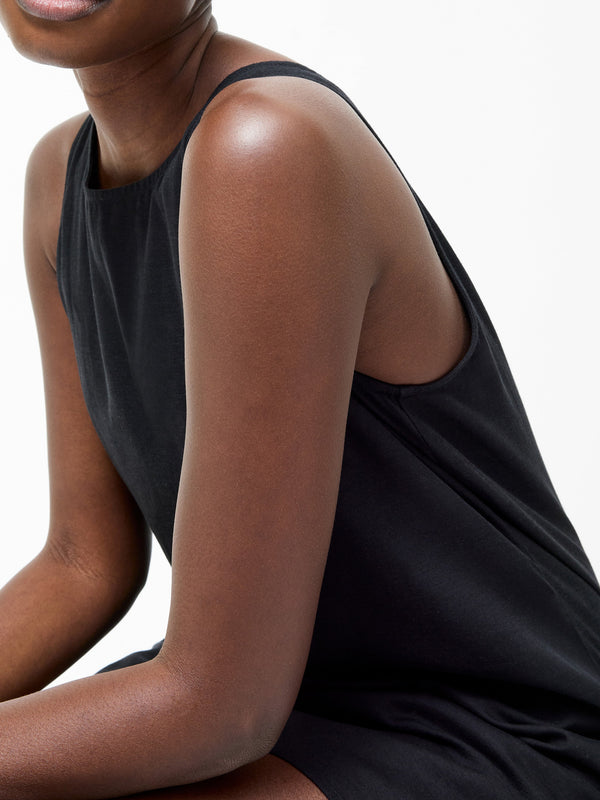 Fcuk Linen Mix Shift Dress Black