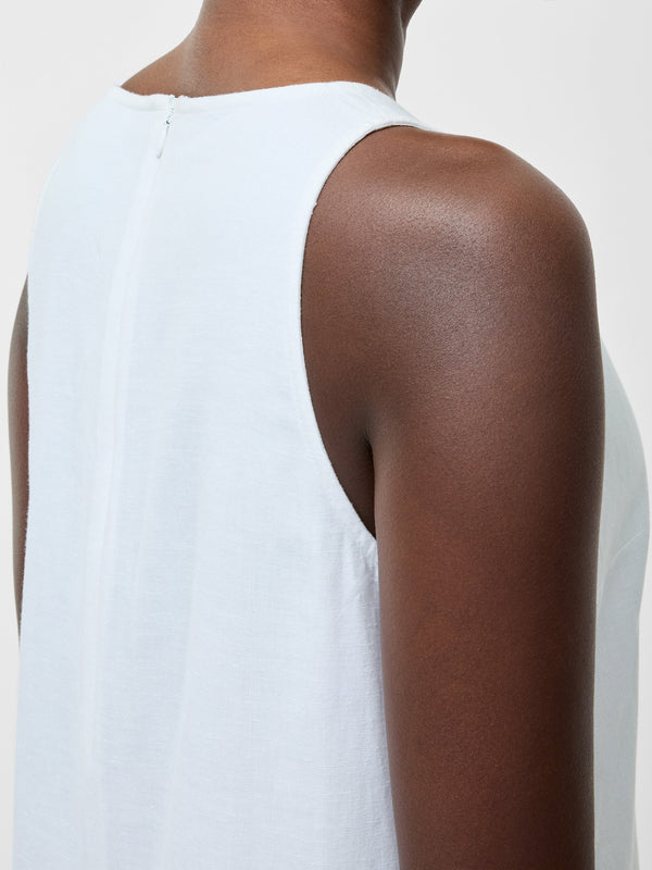 Fcuk Linen Mix Shift Dress White