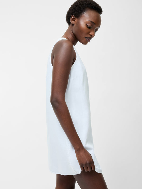 Fcuk Linen Mix Shift Dress White