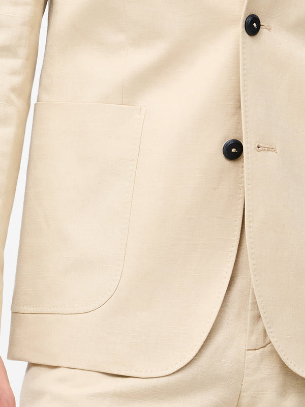 Fcuk Linen Suit Jacket Sand