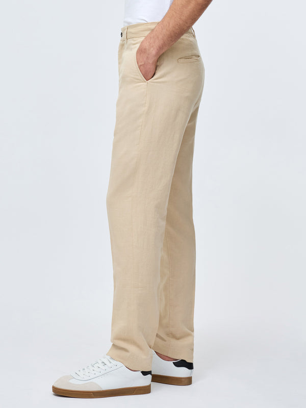Fcuk Linen Suit Trousers Sand