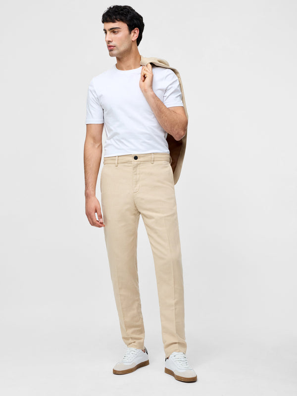 fcuk Linen Suit Trousers Sand