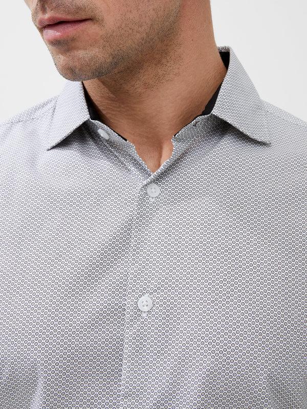 Fcuk Long Sleeve All Over Print Shirt White/Black