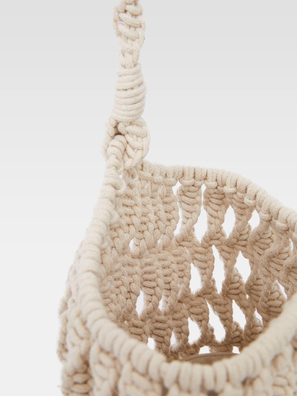 Fcuk Macrame Bag Ecru