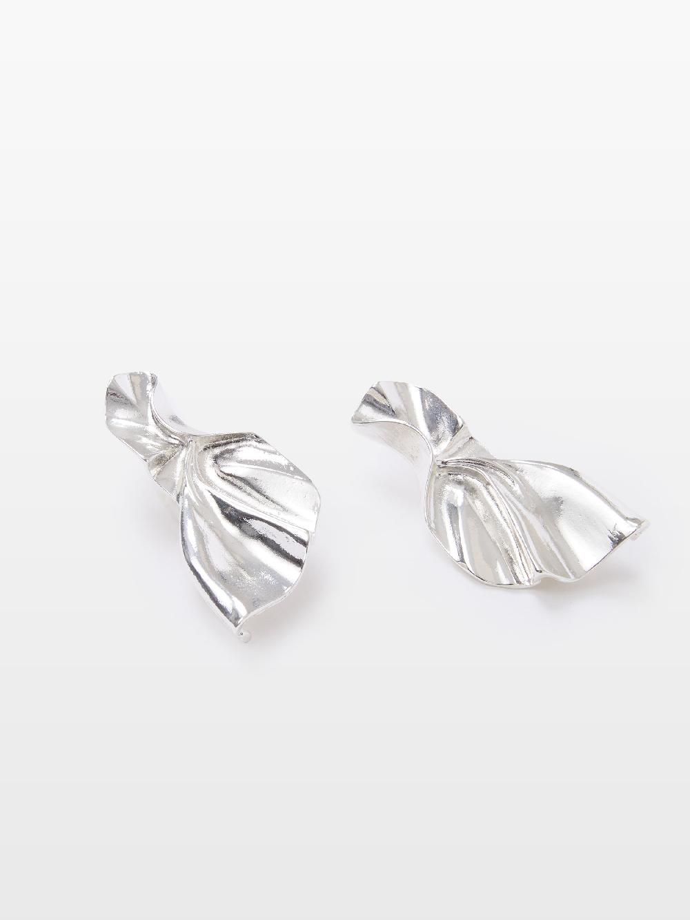 Fcuk Melton Metal Stud Earrings Silver