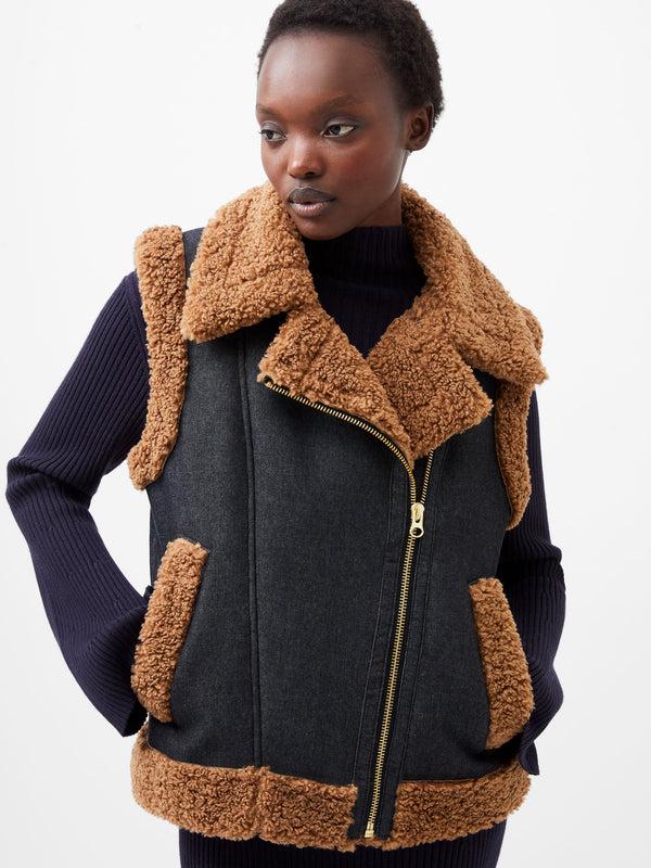 Fcuk Mery Denim Gilet Indigo