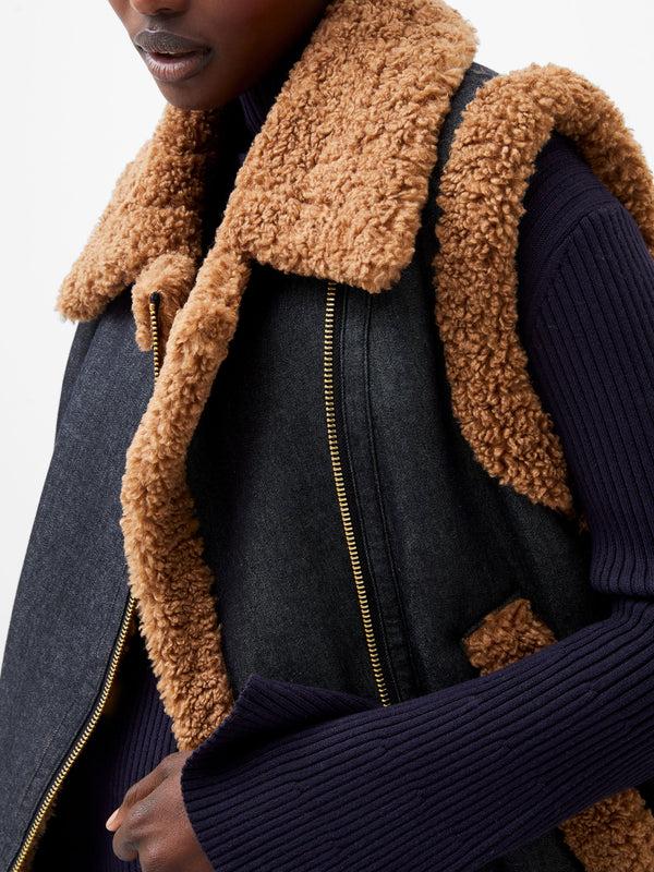 fcuk Mery Denim Gilet Indigo